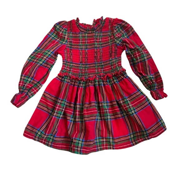 wonder nation Other - Wonder Nation Girls Dress Red Plaid Holiday Dress Smocked Dress Size 3T